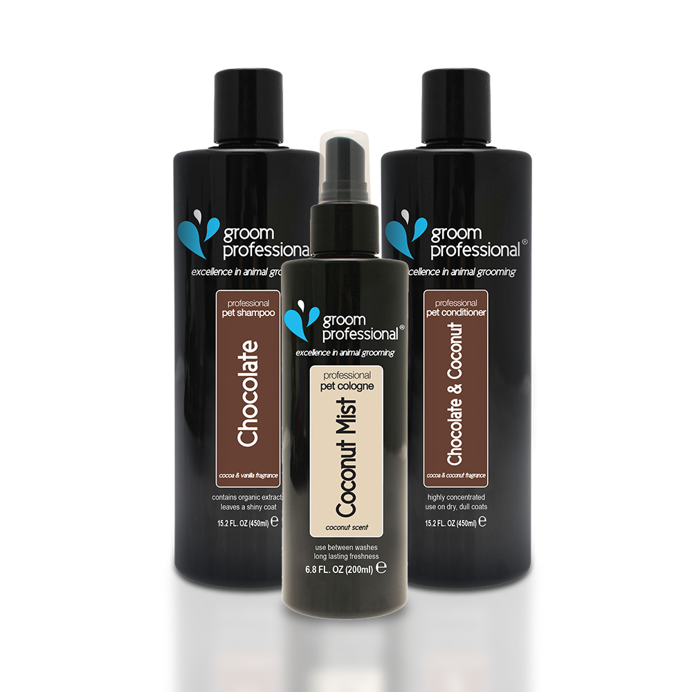Groom Profesional Shampoo, Conditioner, and Cologne