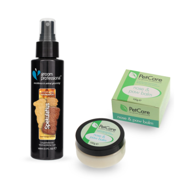 Groom Professional Spekulatius Hundeparfüm & Pet Care Nasen & Pfoten Balm 100g - Bündel
