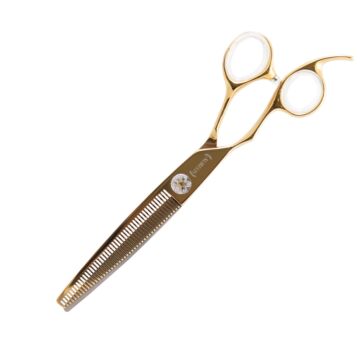 DezynaDog Aureus Gold 16,5cm Blender Linkshänder-Schere 46-Zahn