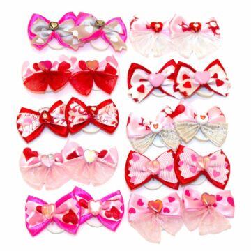 Groom Professional Love Heart Bows 100 Pack