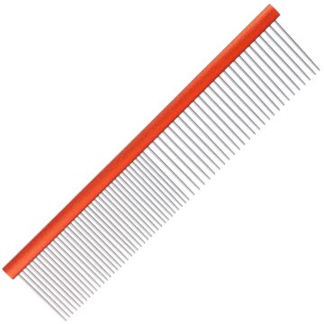 Groom Professional Spectrum Aluminium Comb 50/50 Orange 19cm