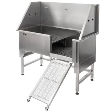Groom Professional Supreme Stainless Steel Dog Grooming Bath With Ramp