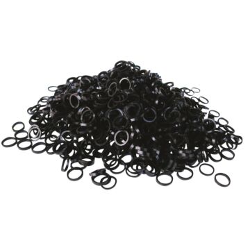 Show Tech Latex Bands Medium Black - 1000 pcs Top Knot Bands