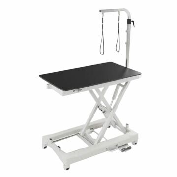 Waggz Roll-Easy White Electric Dog Grooming Table