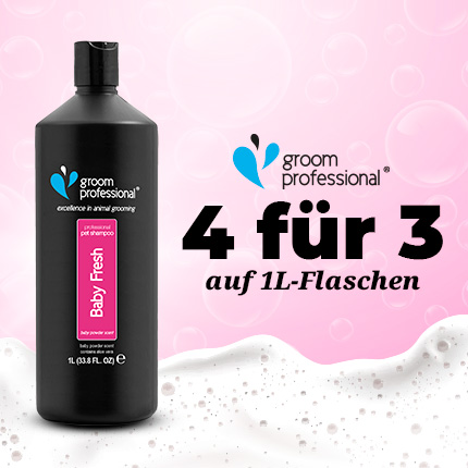 4 liters for the price of 3 liters on Dog Grooming Baby fresh shampoo by Grooming Professional