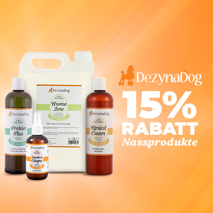 15% off Dezynadog dog grooming shampoos, conditions and more wet products